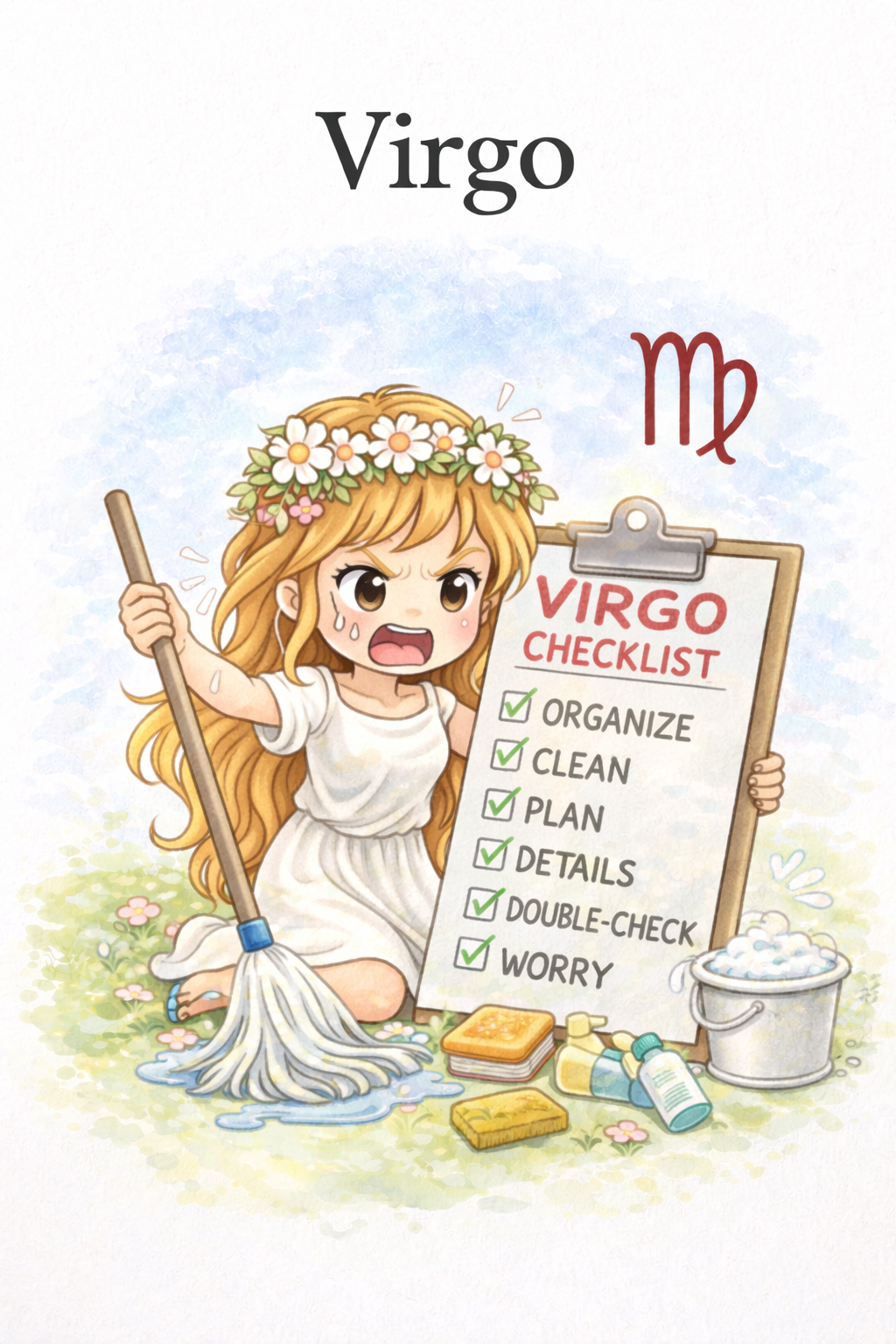 Affiche Signe Astrologique Vierge à Imprimer