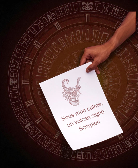 Poster Scorpion – Affiche Signe Astrologique Scorpion , Idée Cadeau Anniversaire