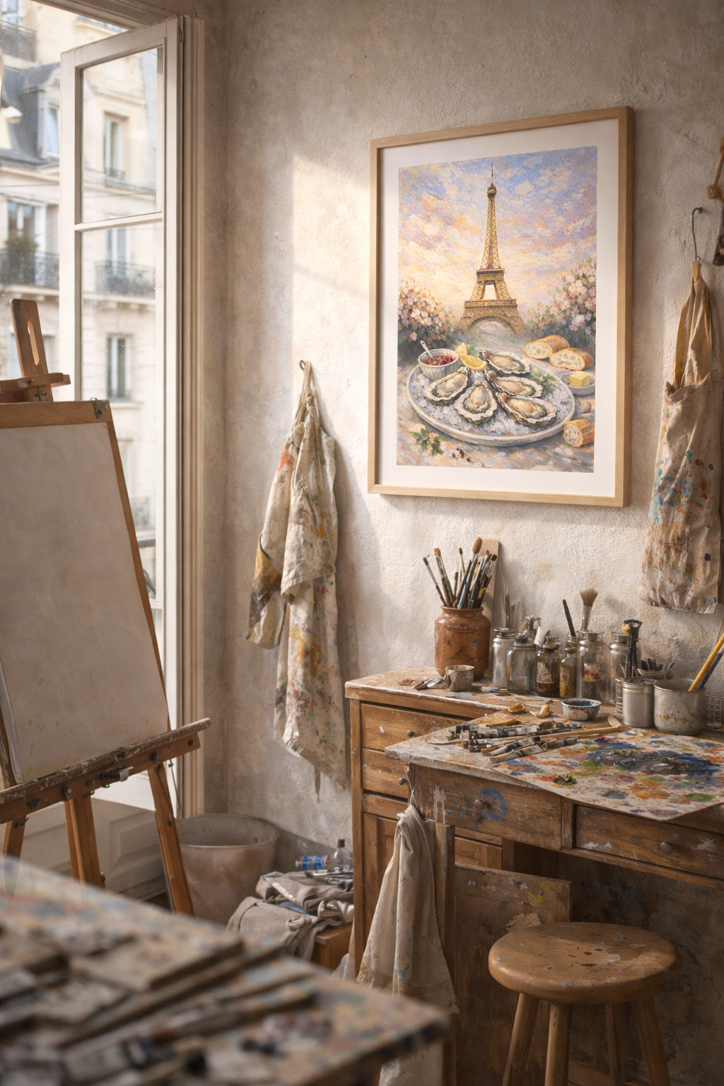 Paris Poster – Artistic Paris Poster, Souvenirs of Paris, Elegant Wall Decor