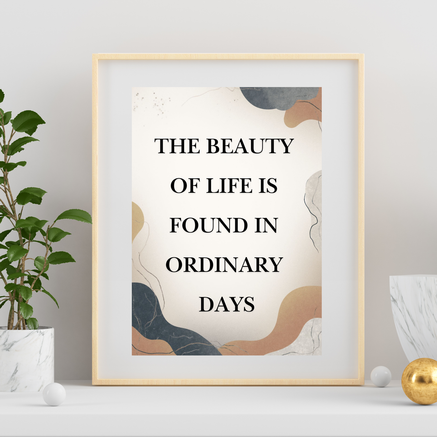 Printable Quote Wall Art – Neutral Aesthetic Poster Digital Download