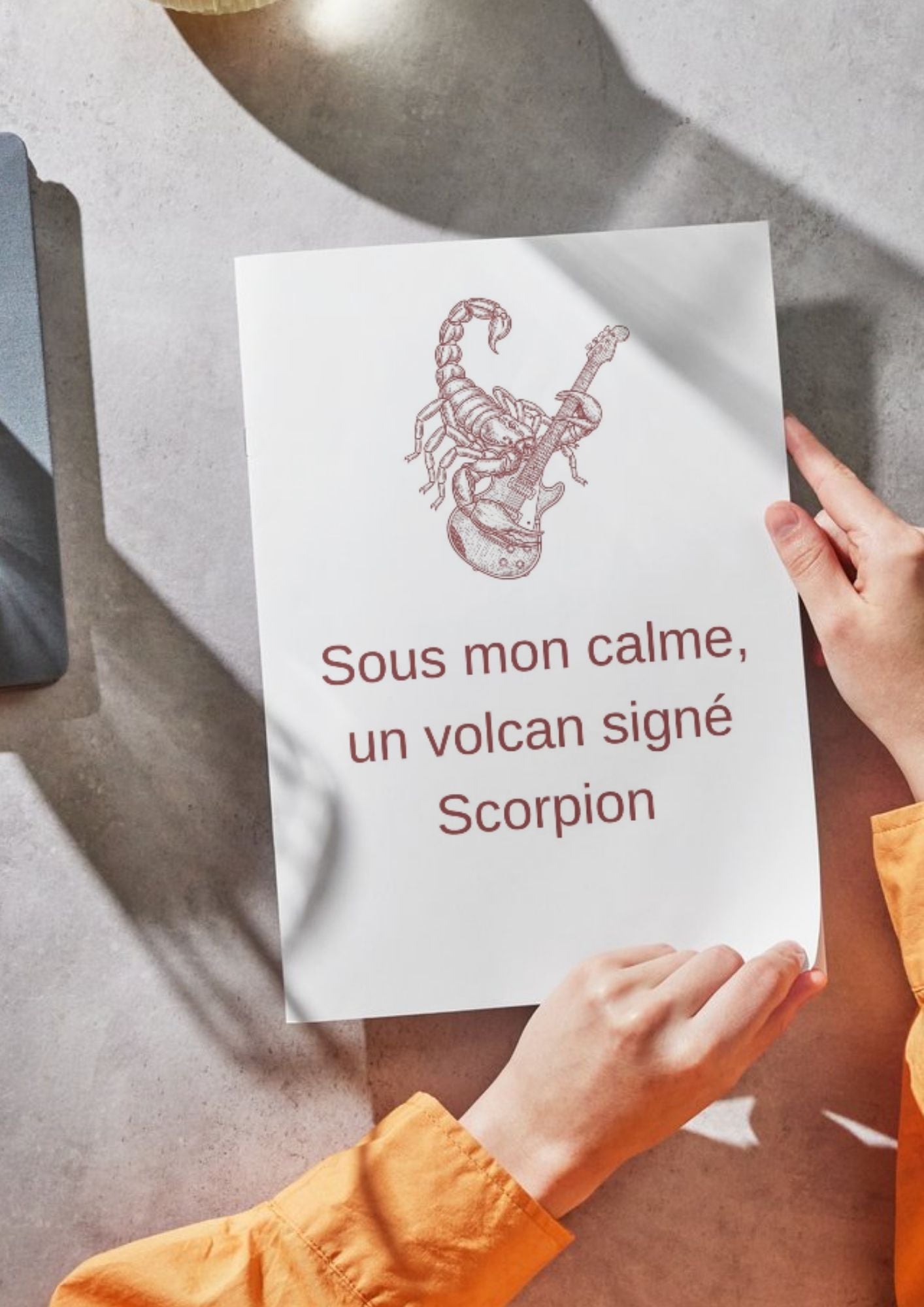 Poster Scorpion – Affiche Signe Astrologique Scorpion , Idée Cadeau Anniversaire
