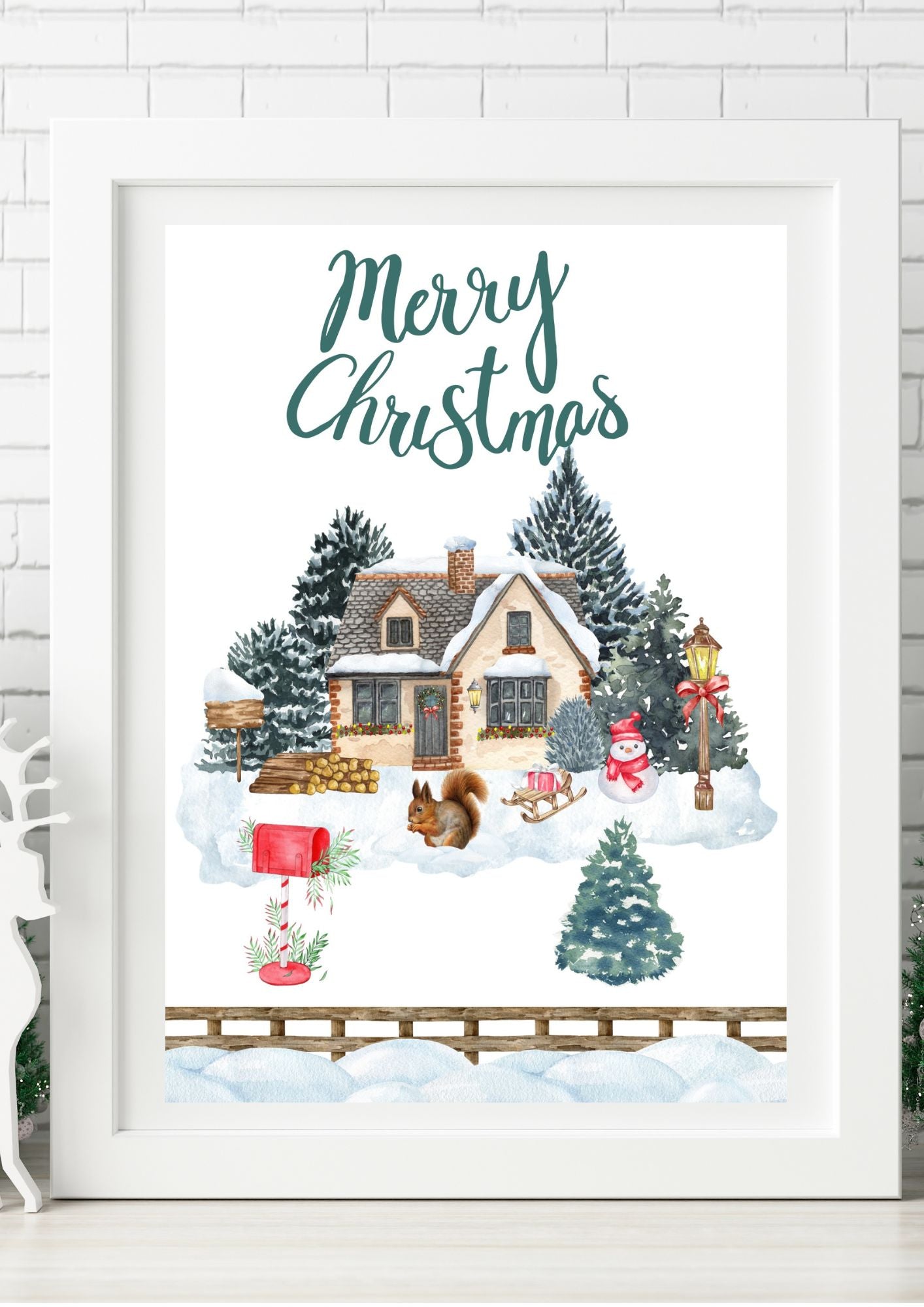 Christmas Poster – Modern Digital Wall Decoration