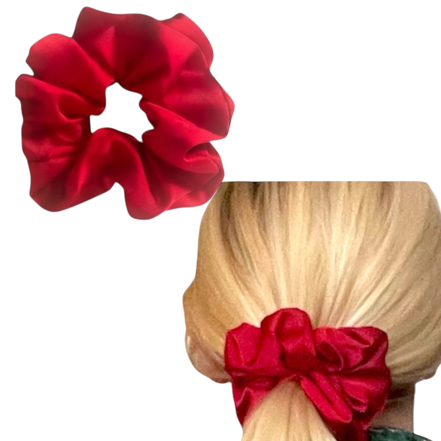 XL Satin Hair Scrunchie – Trendy Hair Elastic Gift Idea for Women