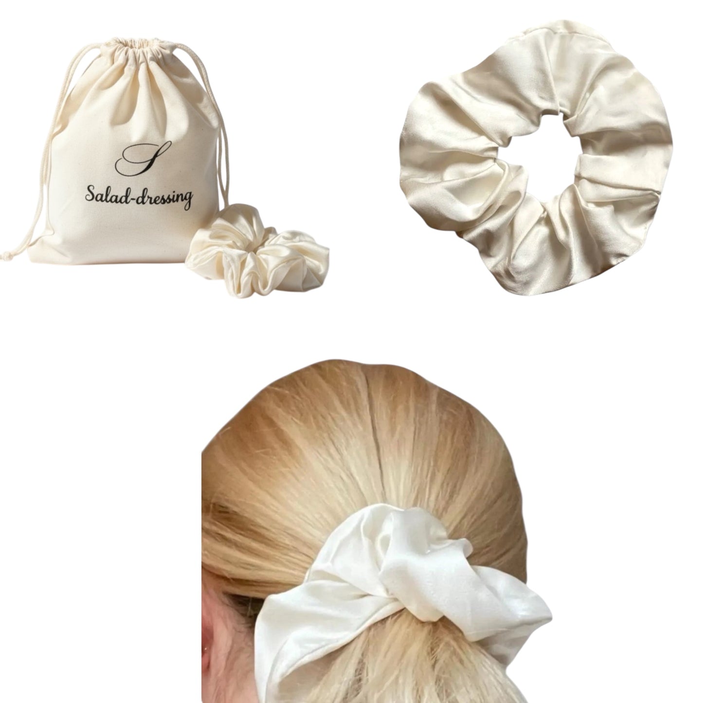 XL Satin Hair Scrunchie – Trendy Hair Elastic Gift Idea for Women