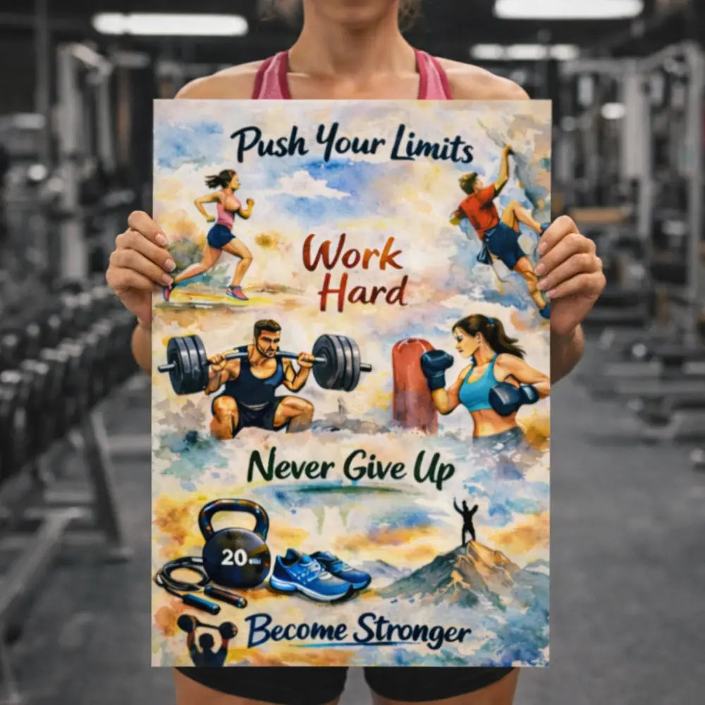 poster fitness motivation discipline mentale routine sport