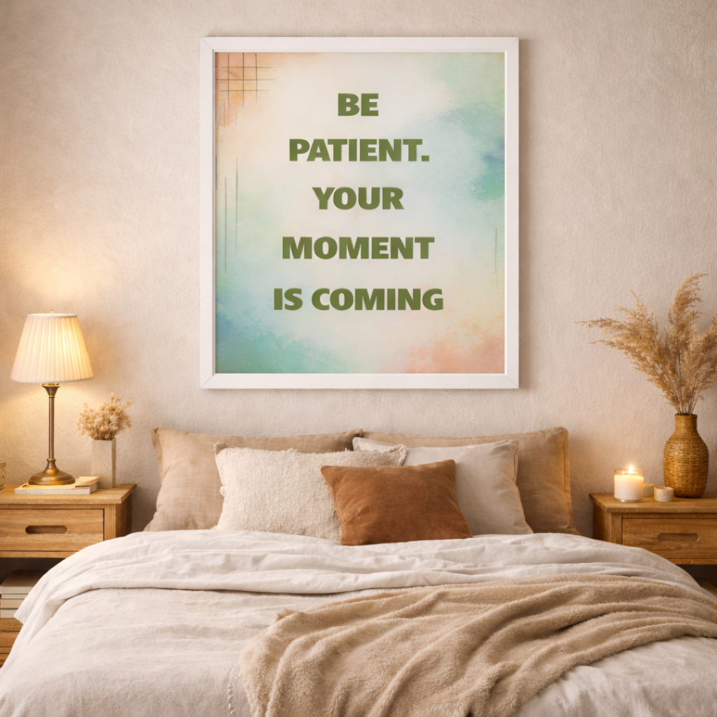 Affiche inspirante minimaliste pour espace de travail et décoration murale zen