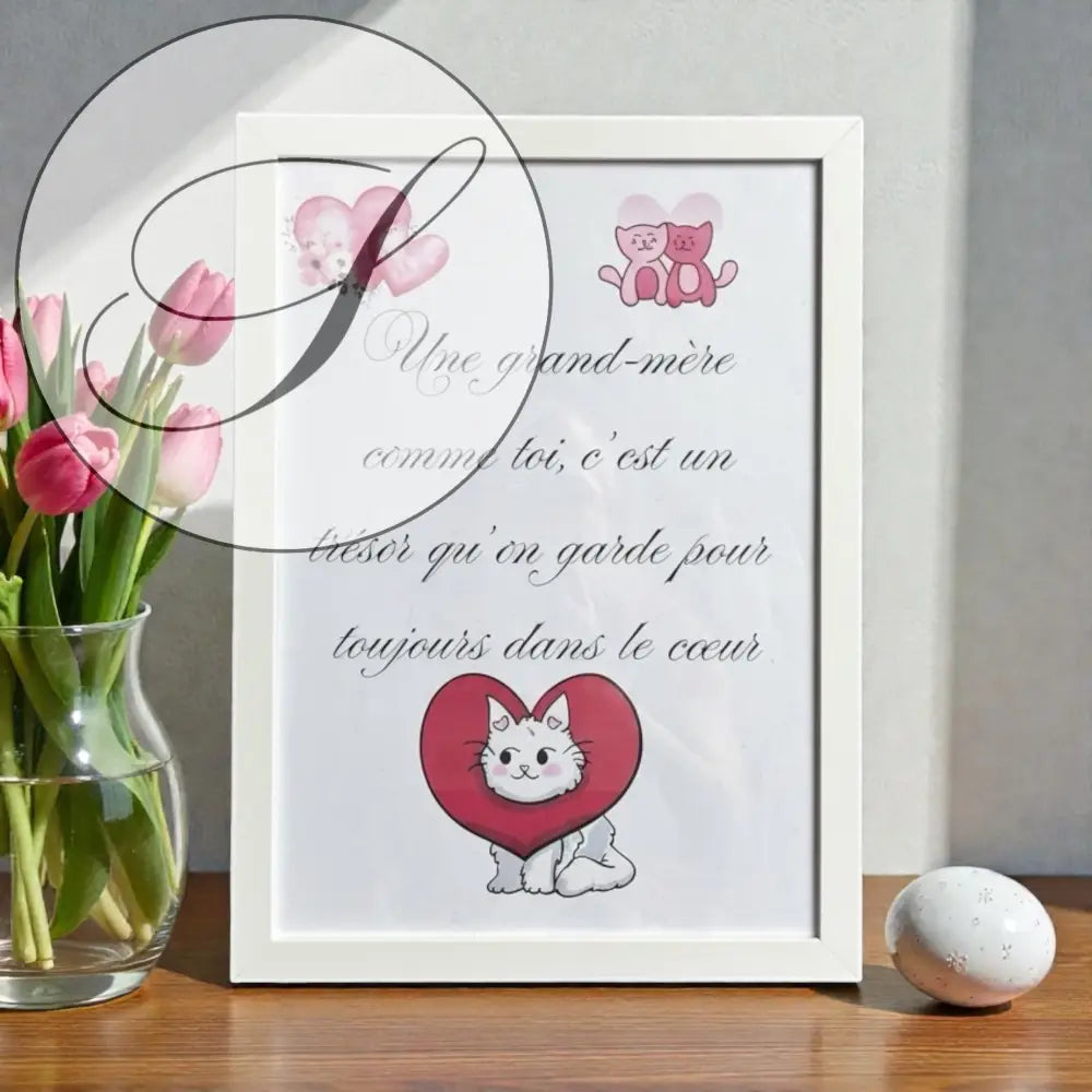 Affiche décorative pour grand-mère – cadeaux pour mamie tendance