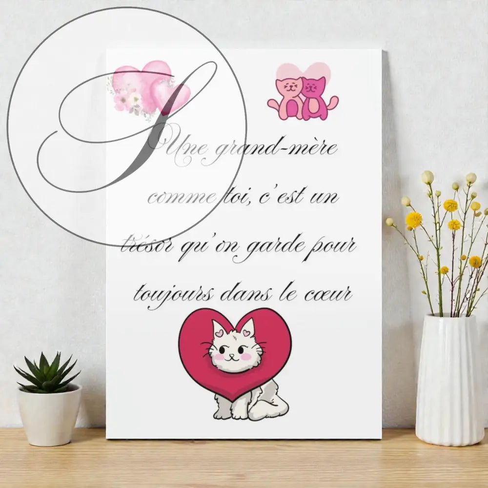Affiche à imprimer conçue comme idée cadeau Noël Mamie