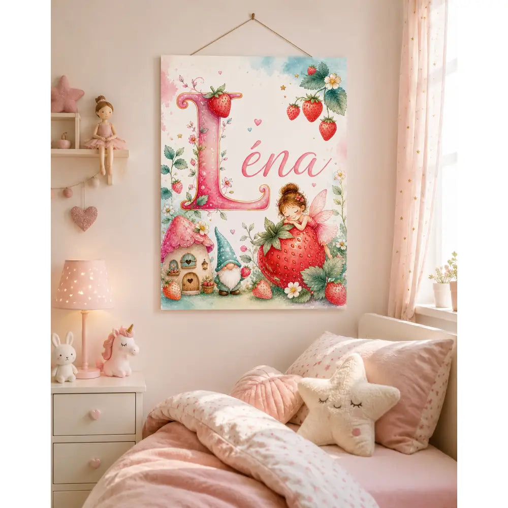 Affiche prénom personnalisée -idee cadeau naissance bebe fille