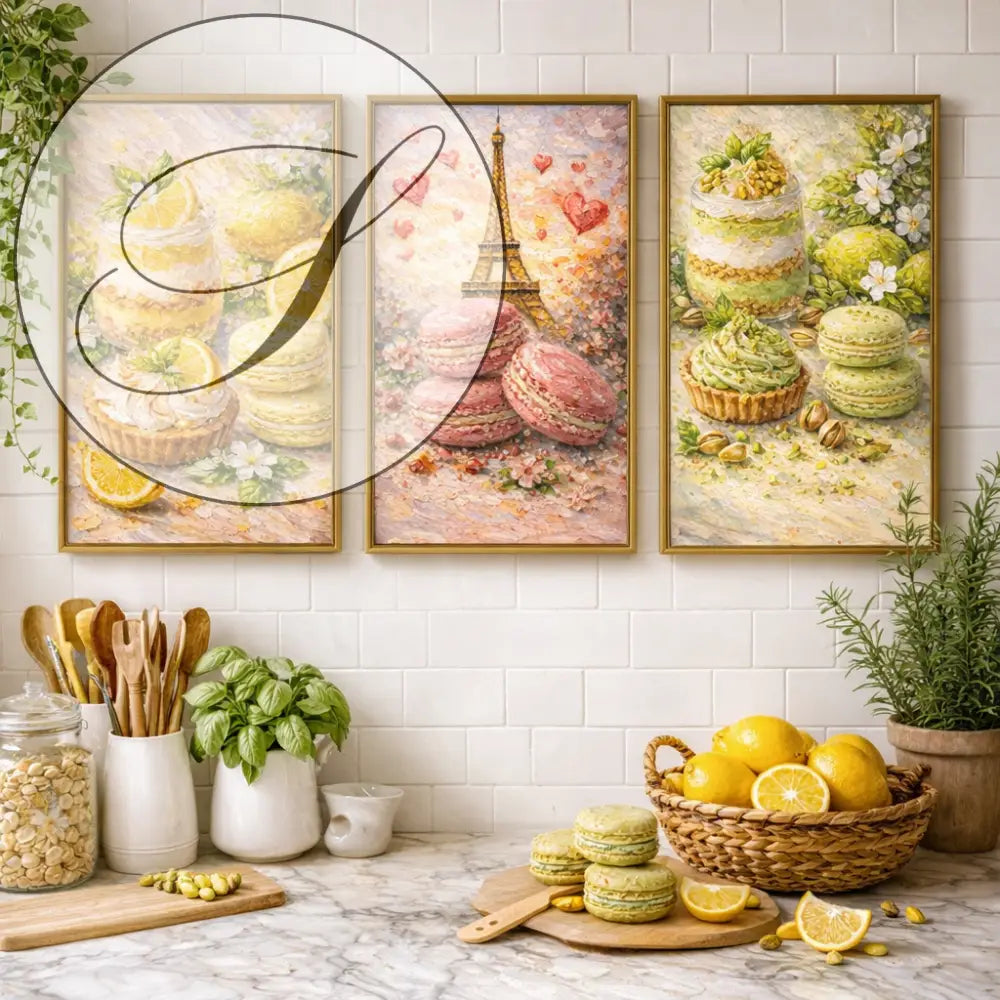 Impression affiche cuisine macarons
