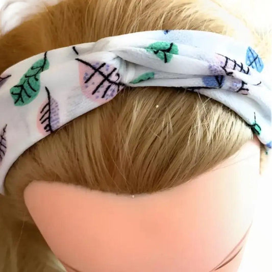 Bandeau Blanc Floral Élastique Taille Unique - Collection Printemps-Été 2025 - Bandeaux à cheveux