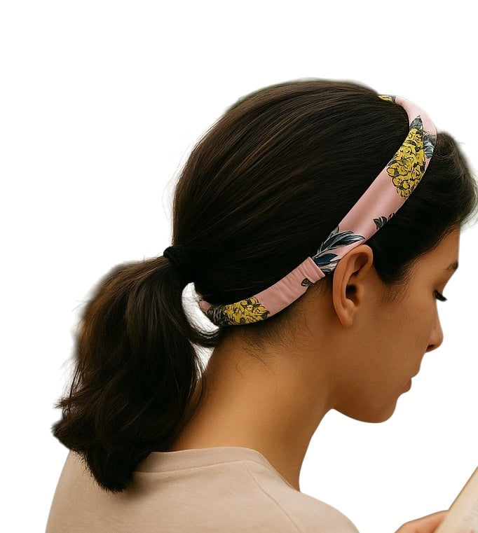 Bandeau Cheveux Satin Gazé - Elastique pour cheveux Élégante - Bandeaux à
