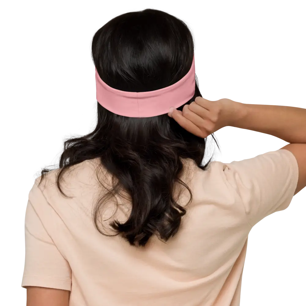 Bandeau sport femme rose imprimé, léger et confortable pour running