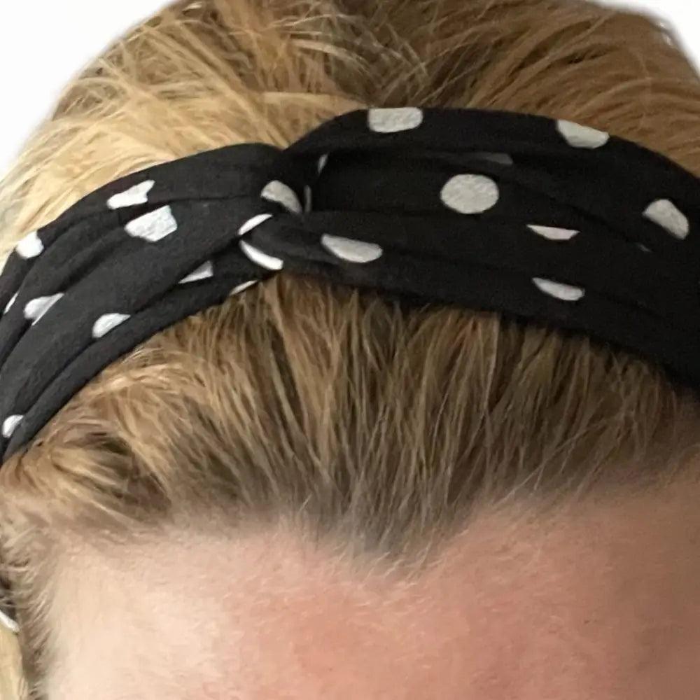 Bandeau Noir à Pois Blancs – Bandeaux cheveux