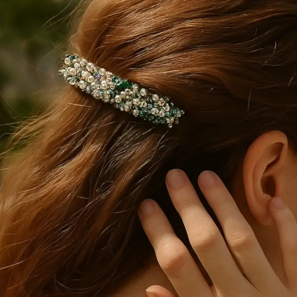 Accessoire cheveux perles multicolores pour coiffure