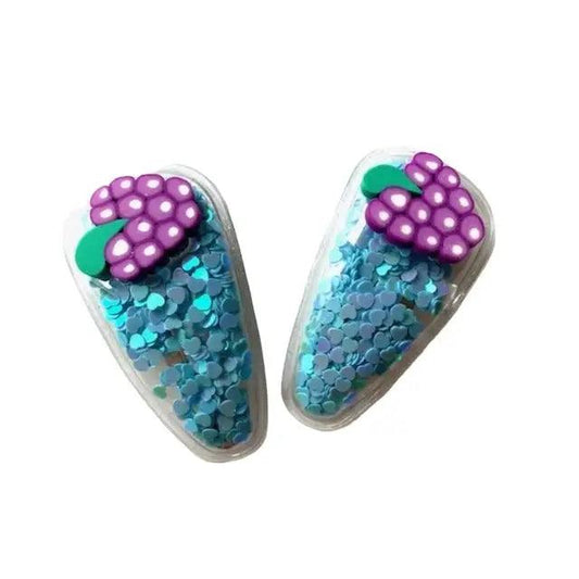 barrettes enfant raisin