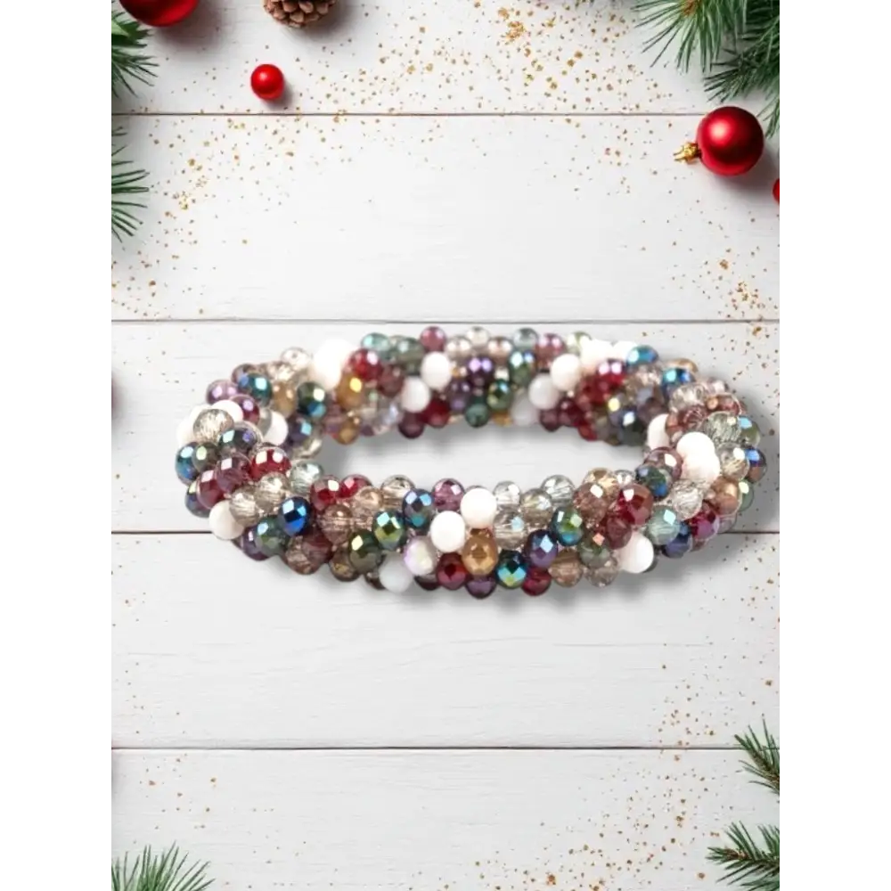 Bracelet élastique perles multicolores – Accessoire tendance 2025