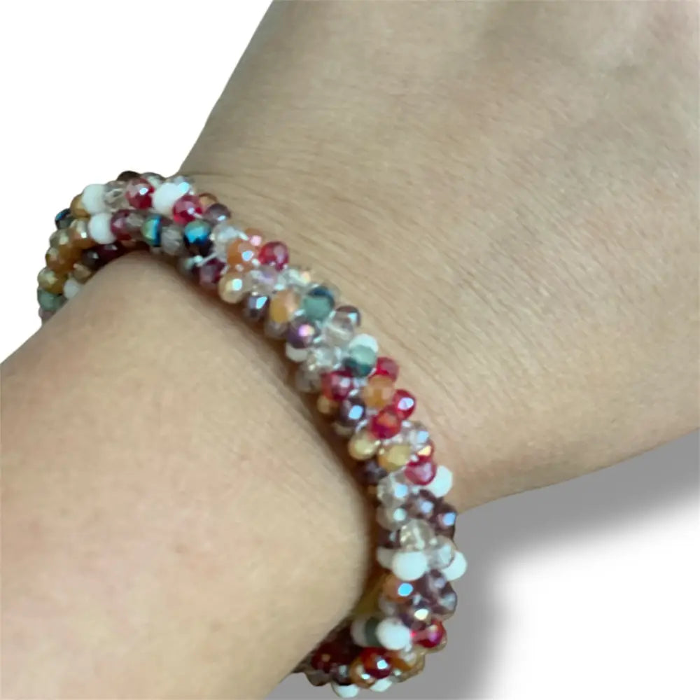 Bracelet élastique perles multicolores – Accessoire tendance 2025