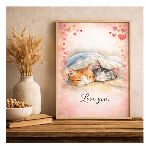 Poster download Saint Valentin pour décoration murale de chambre romantique