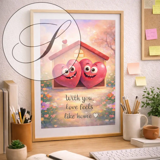 Affiche romantique à imprimer, idée cadeau Saint-Valentin