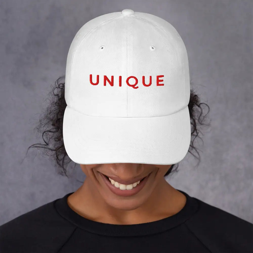 Casquette Brodée ’UNIQUE’ – Un Style Classique et Authentique - Blanc - casquette