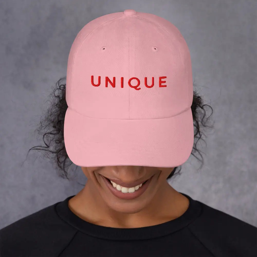 Casquette Brodée ’UNIQUE’ – Un Style Classique et Authentique - Rose - casquette