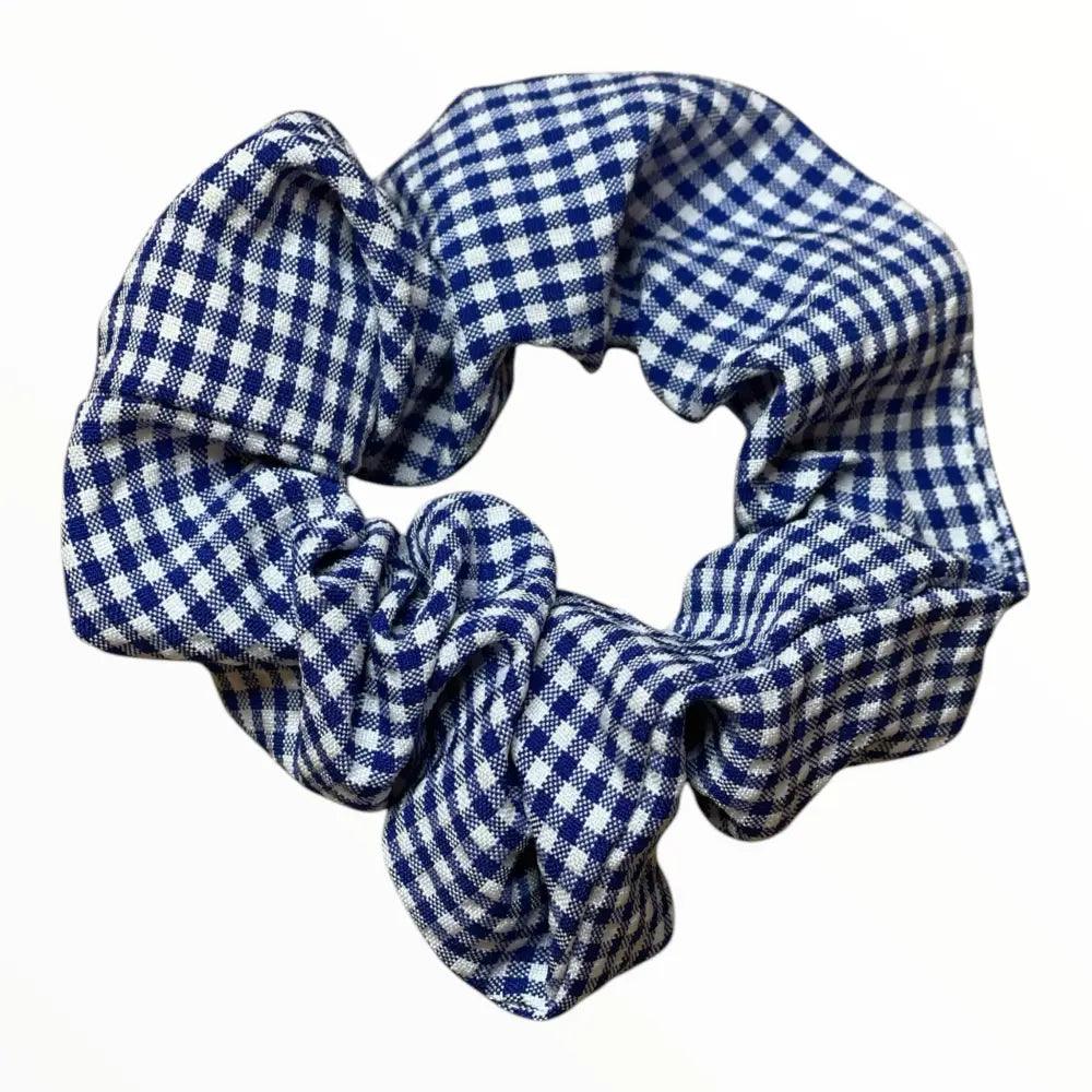 Chouchou à carreaux pour chignon