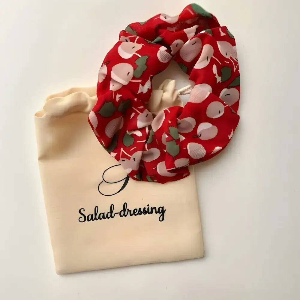 Accessoire cheveux femme, chouchou rouge en gaze douce