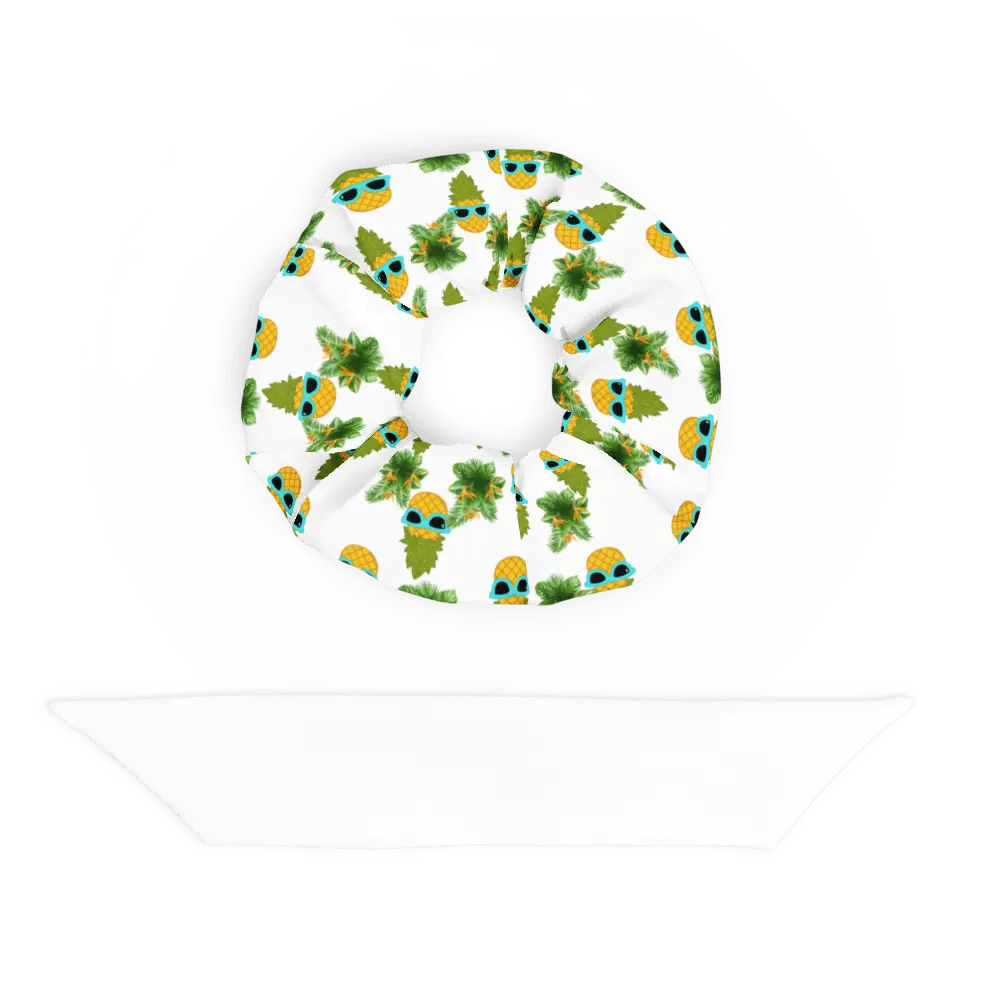 Chouchou-Foulard Recyclé Imprimé Ananas - Tendance Été