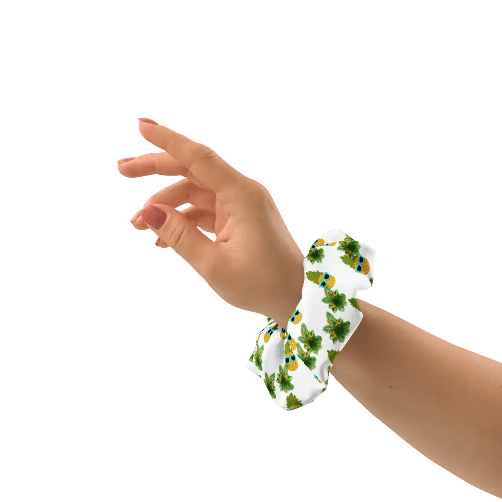 Chouchou-Foulard Recyclé Imprimé Ananas - Tendance Été