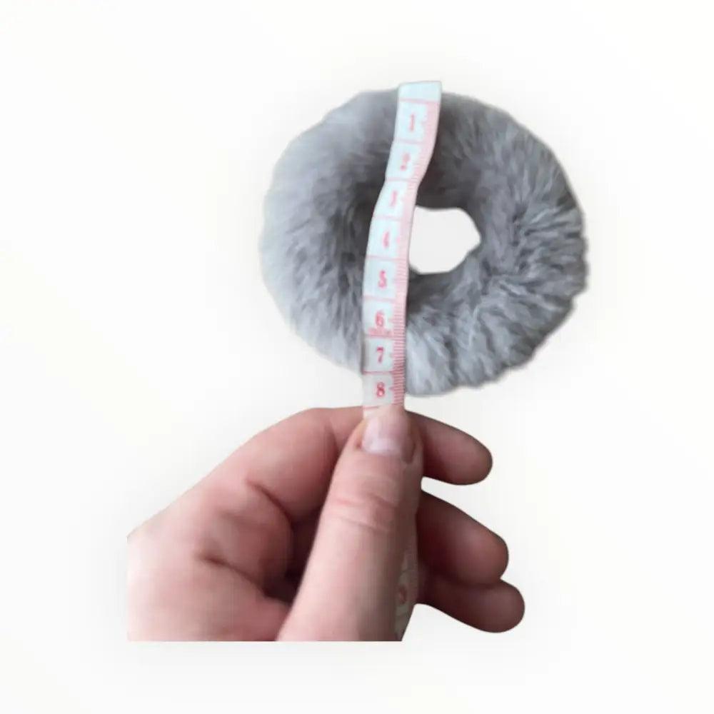 Chouchou fourrure gris