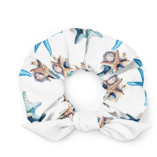 Chouchou cheveux coquillage recyclé, elastique cheveux éco-responsable