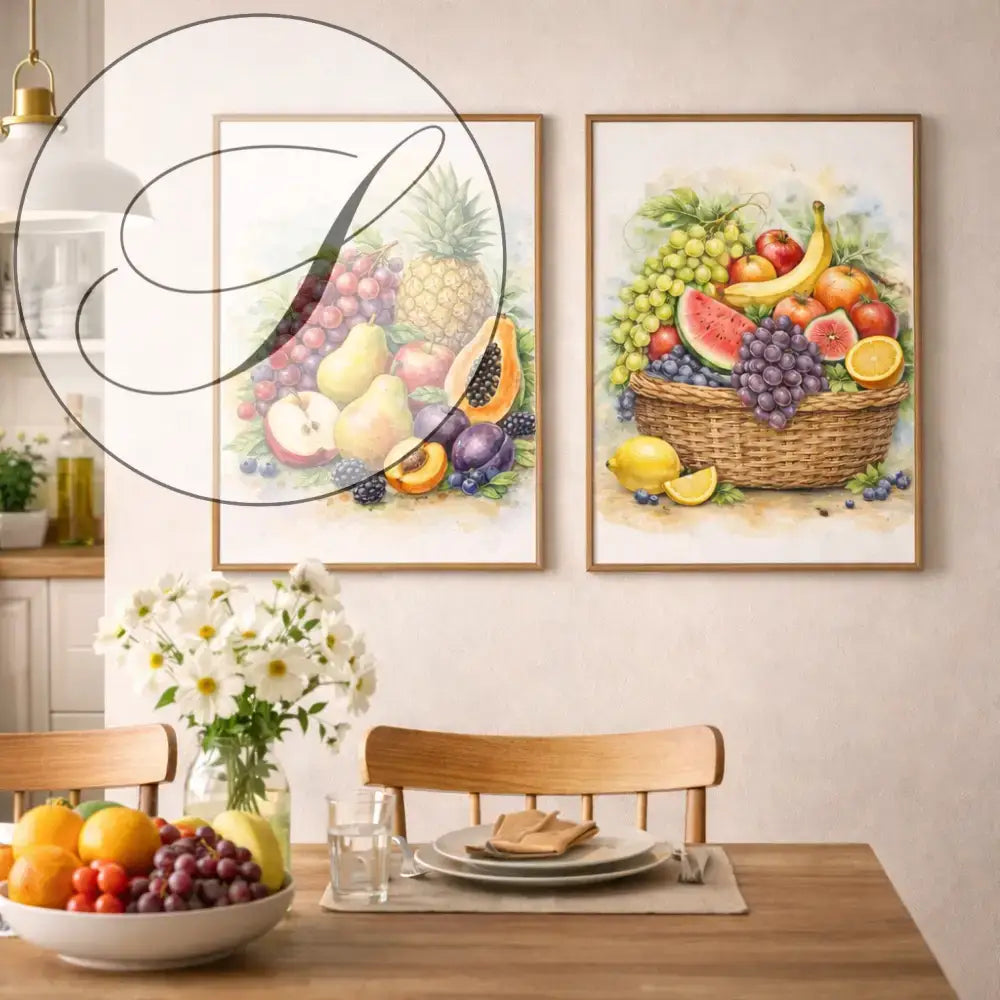 poster cuisine design fruits atelier salad-dressing paris