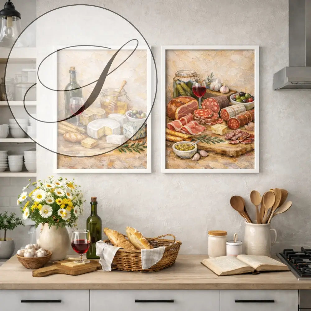 Déco murale cuisine élégance gourmande style peinture décorative