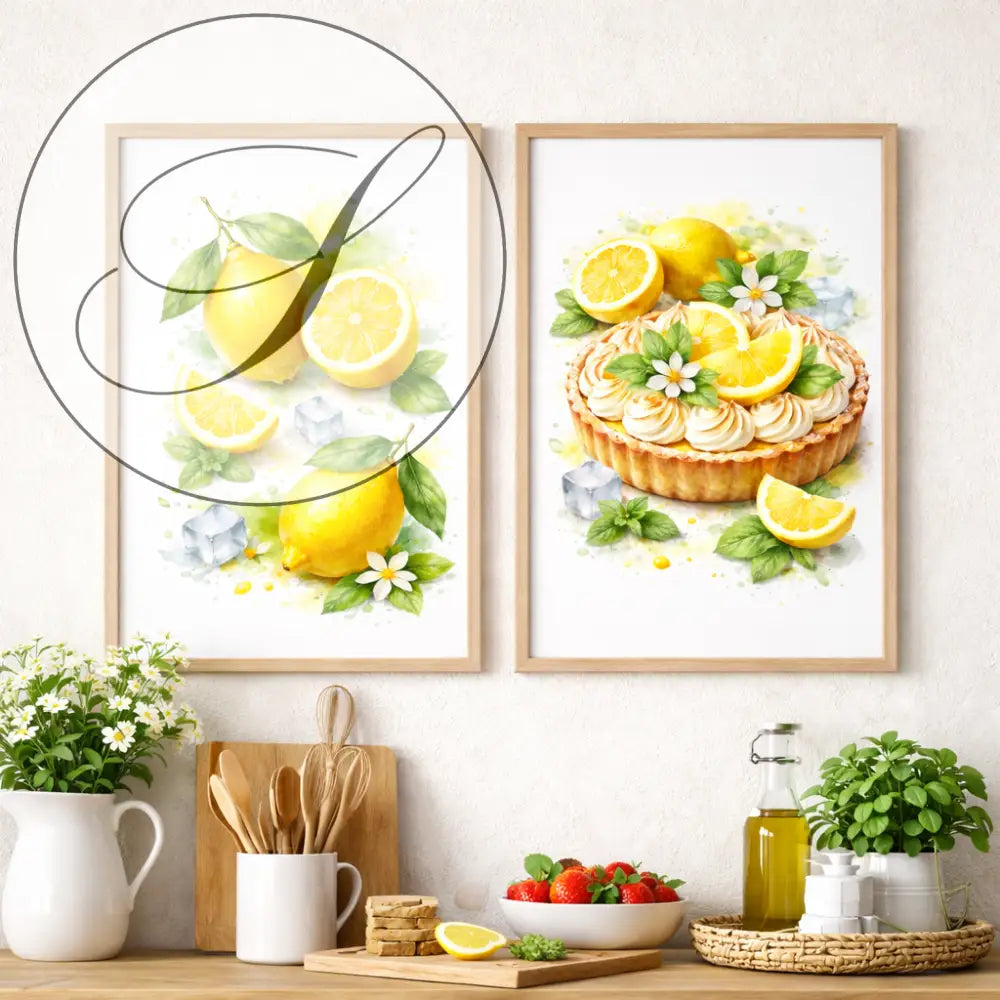 poster cuisine citron moderne atelier salad-dressing paris