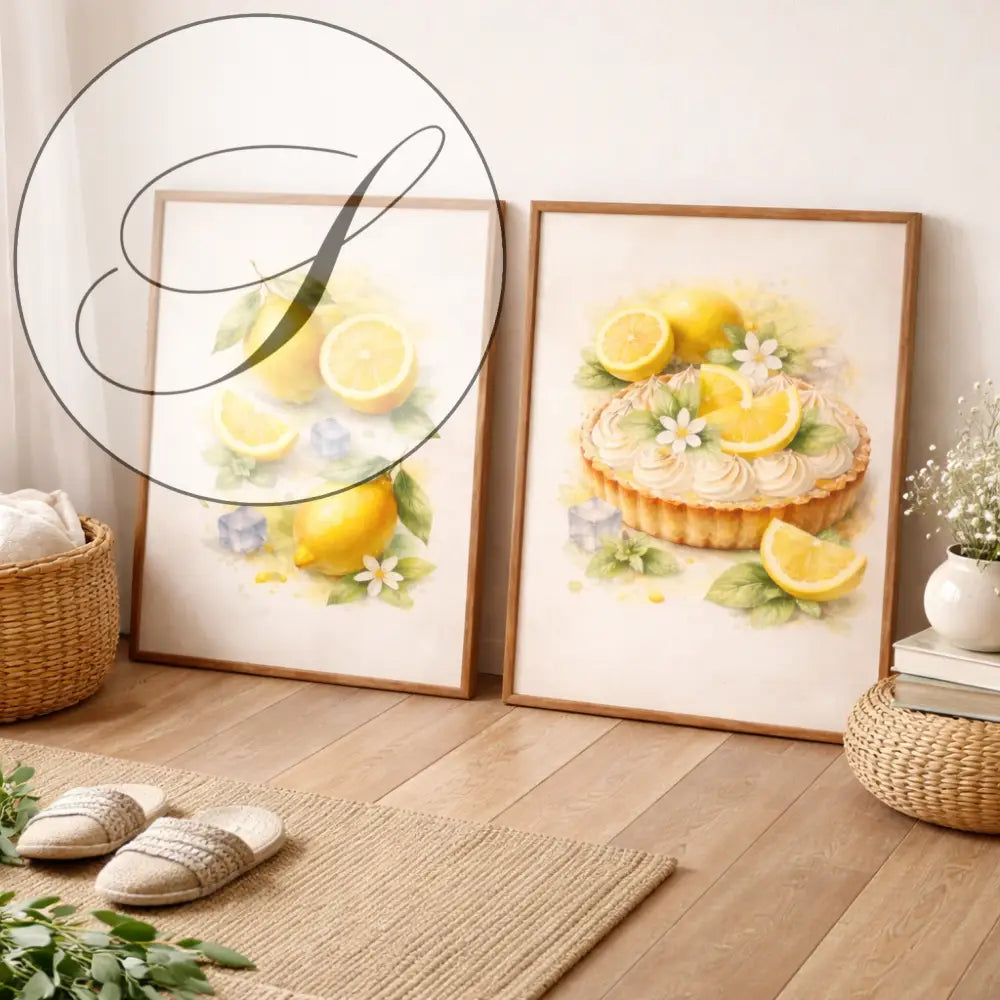 Décoration murale cuisine citron affiche cuisine moderne