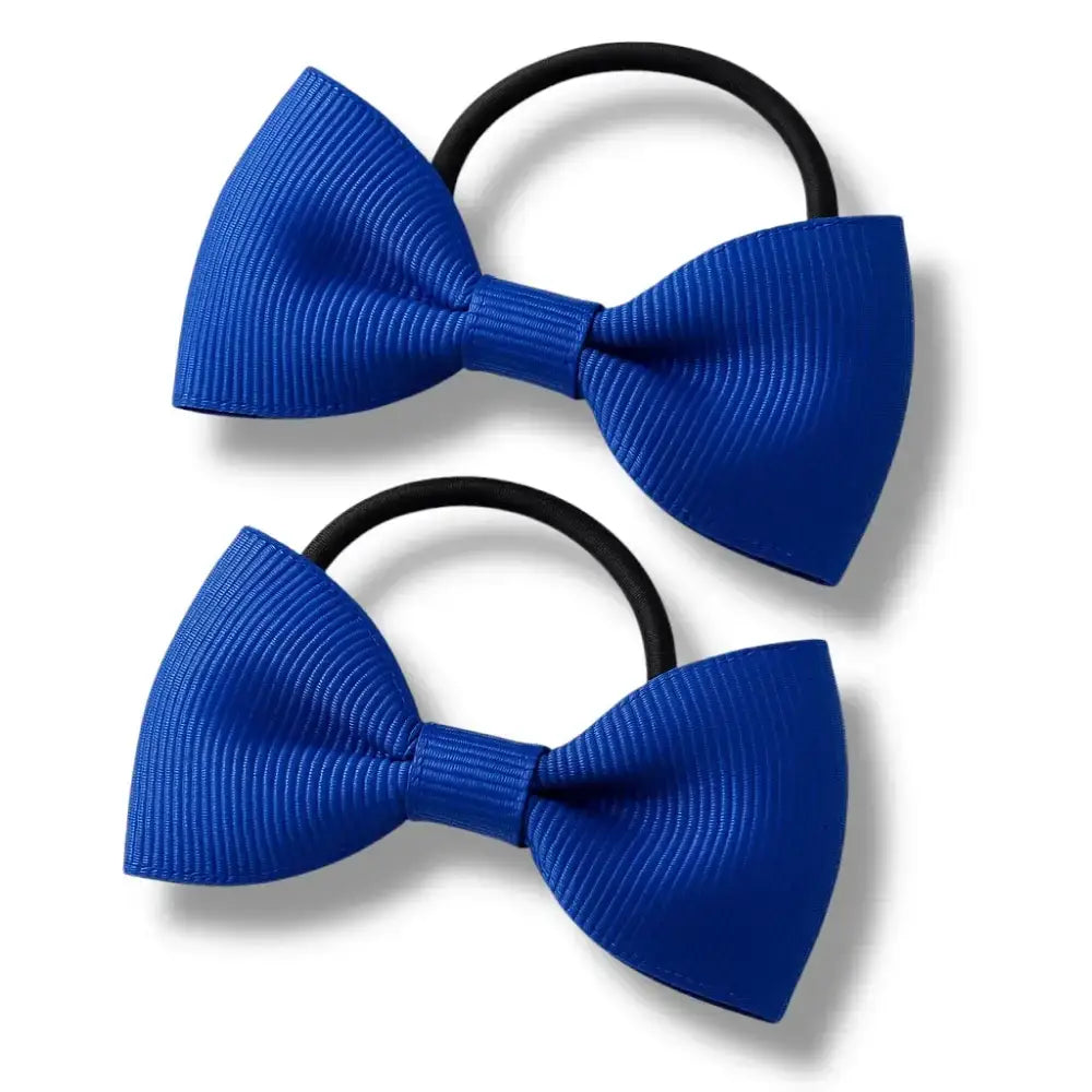 Duo d’élastiques cheveux bleu pour fille avec nœud papillon chic