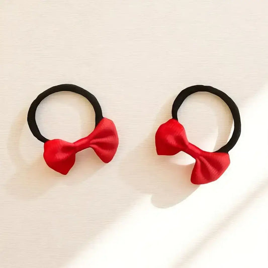 Élastique pour cheveux enfant avec nœud papillon cousu et renforcé