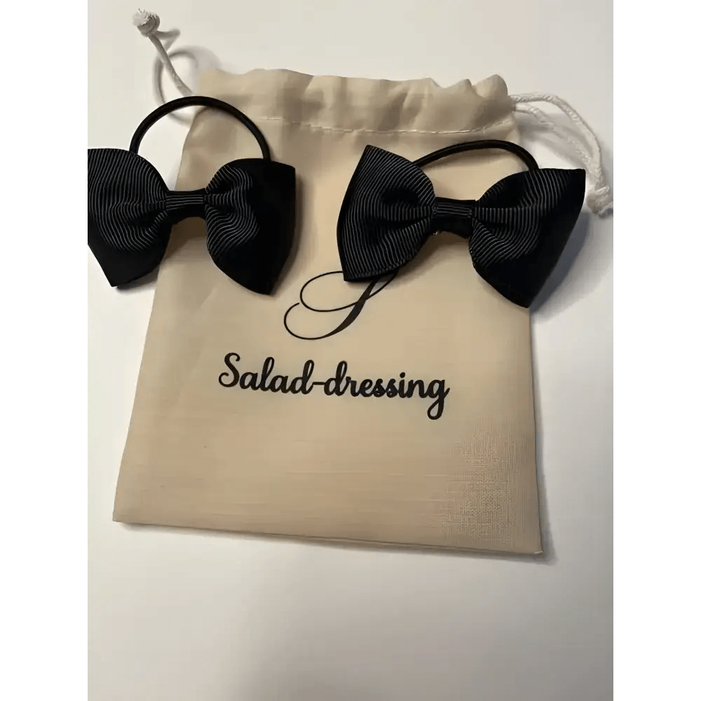 Élastiques à Cheveux avec Nœud Papillon - Set de 2 - Accessoire Élégant - Chouchous enfants