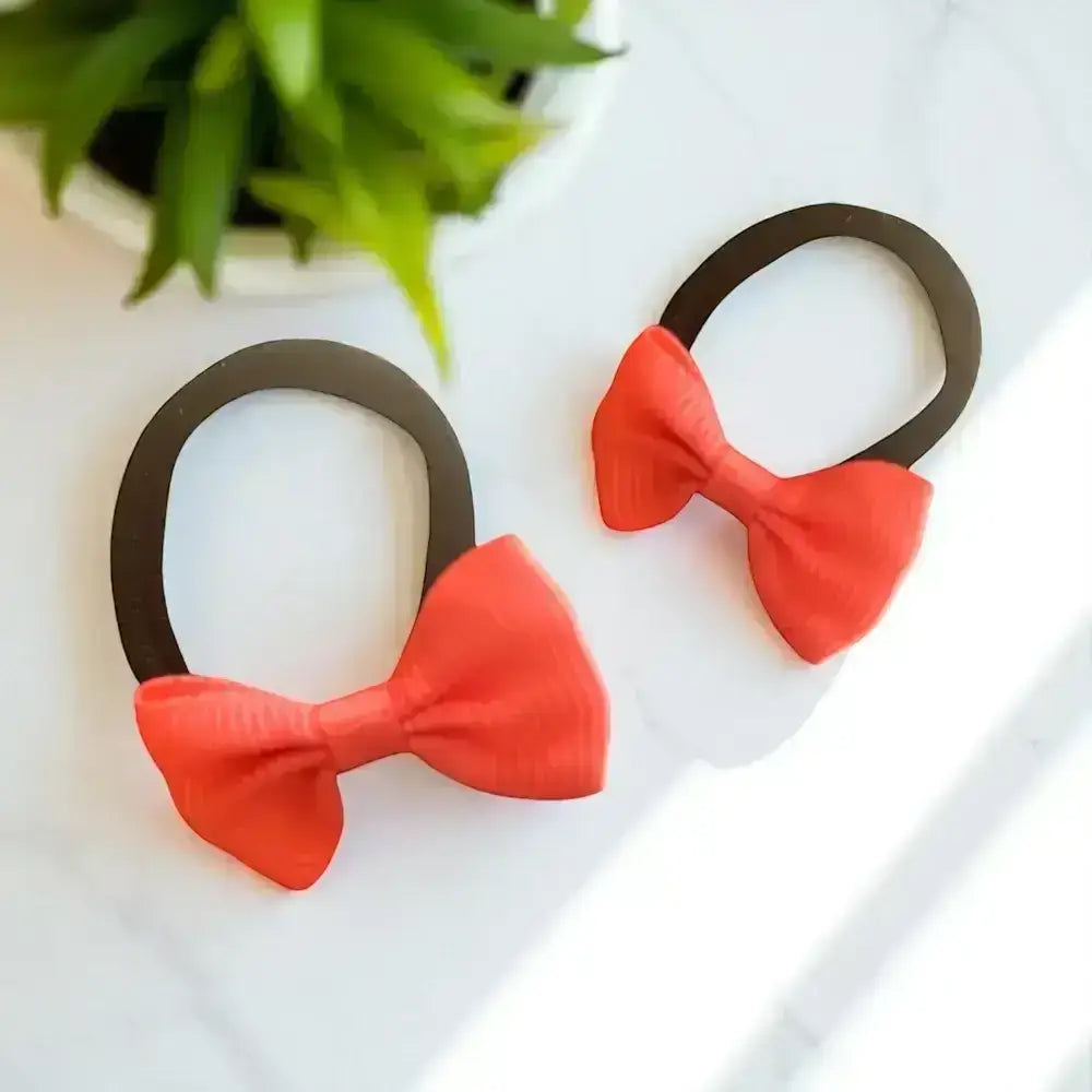 Lot d’élastiques cheveux enfant orange pour coiffure fille