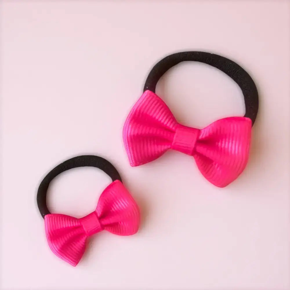 Elastiques cheveux enfant rose