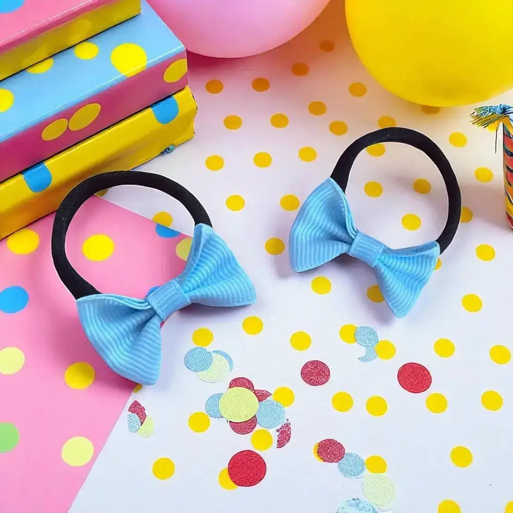 Élastiques Cheveux Fille – Nœud Papillon bleu