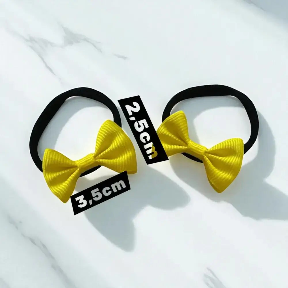 Élastiques Cheveux Fille – Nœud Papillon jaune