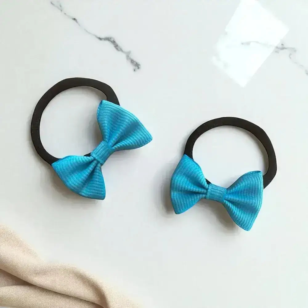 Élastique cheveux enfant bleu