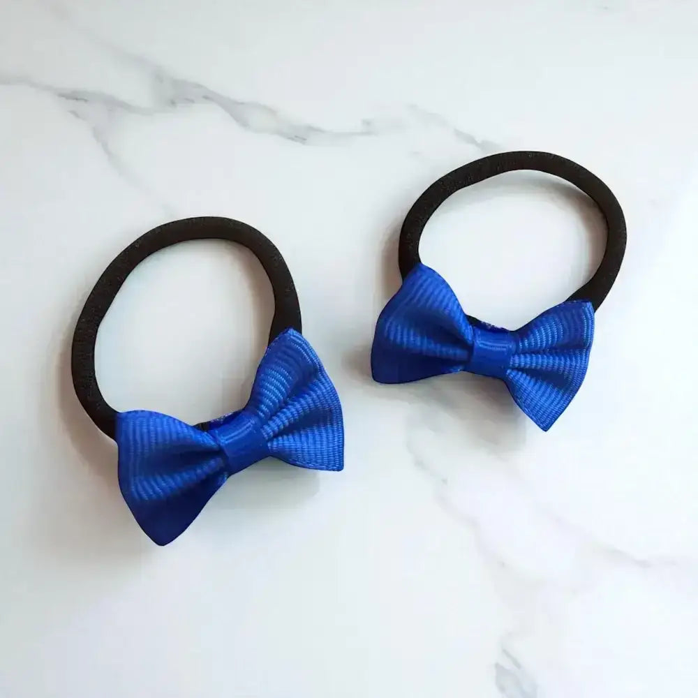 Élastiques cheveux enfant en bleu pour coiffure joyeuse