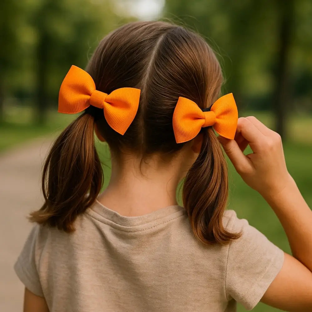 Ensemble de deux élastiques ORANGE - Chouchous enfants