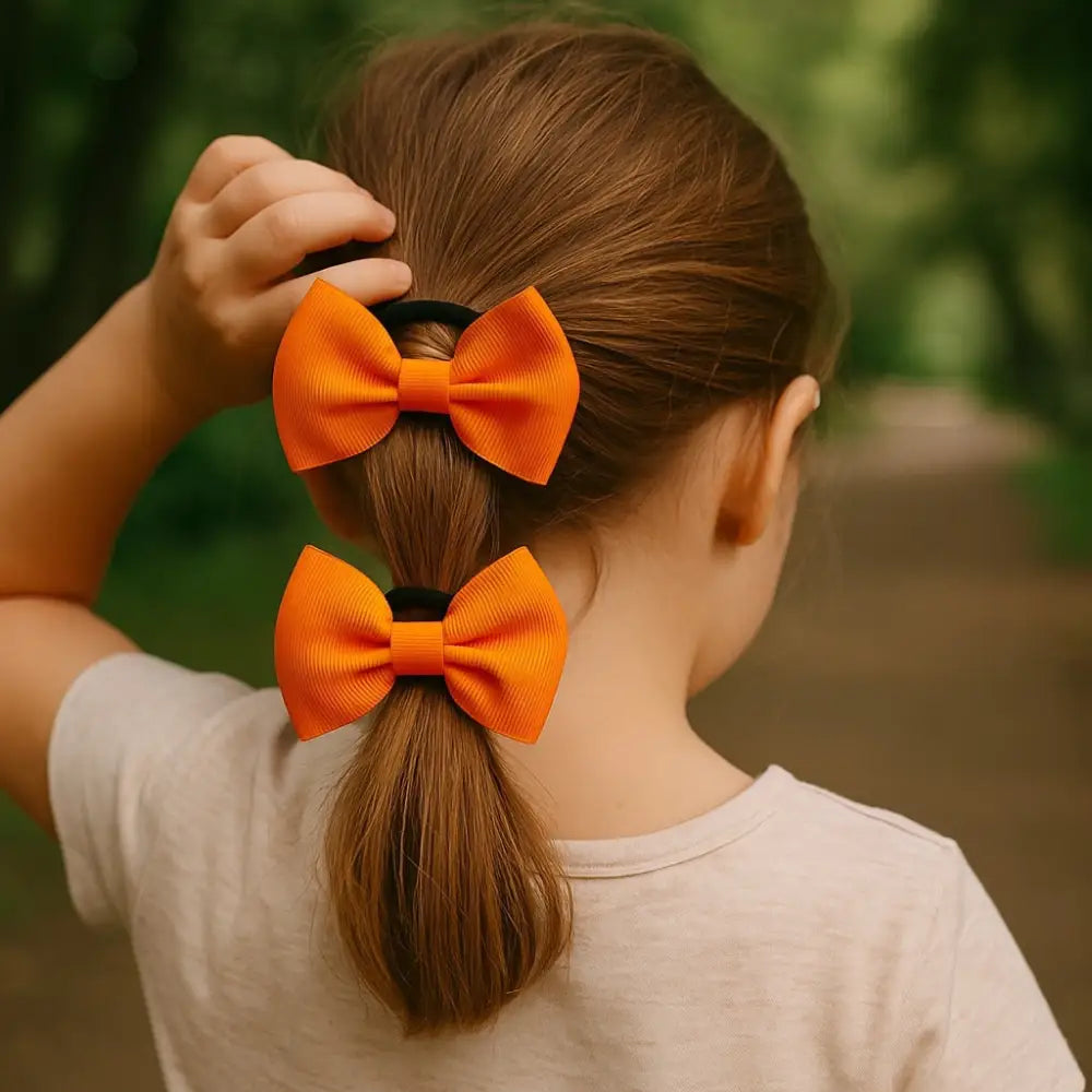 Ensemble de deux élastiques ORANGE - Chouchous enfants