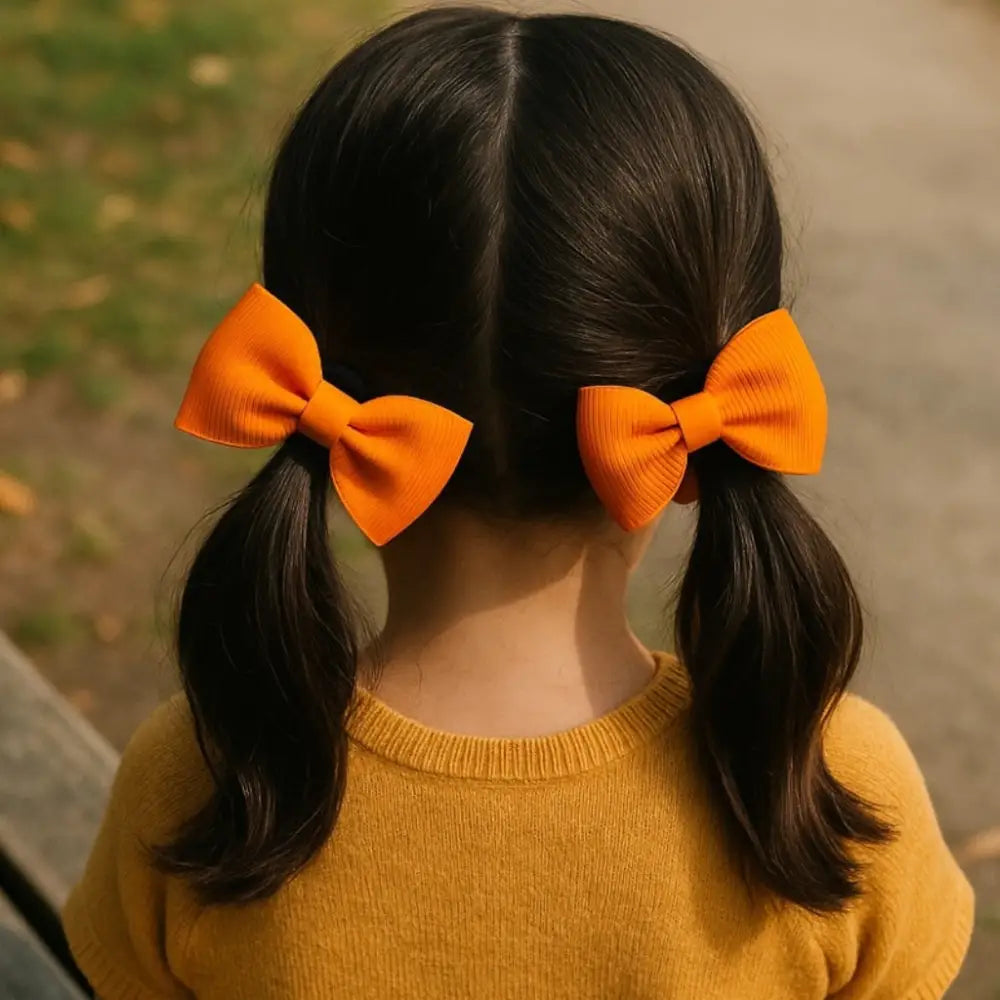 Ensemble de deux élastiques ORANGE - Chouchous enfants