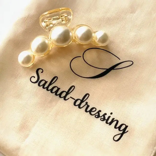 Grande pince à cheveux crabe et perles fantaisies PALOMA