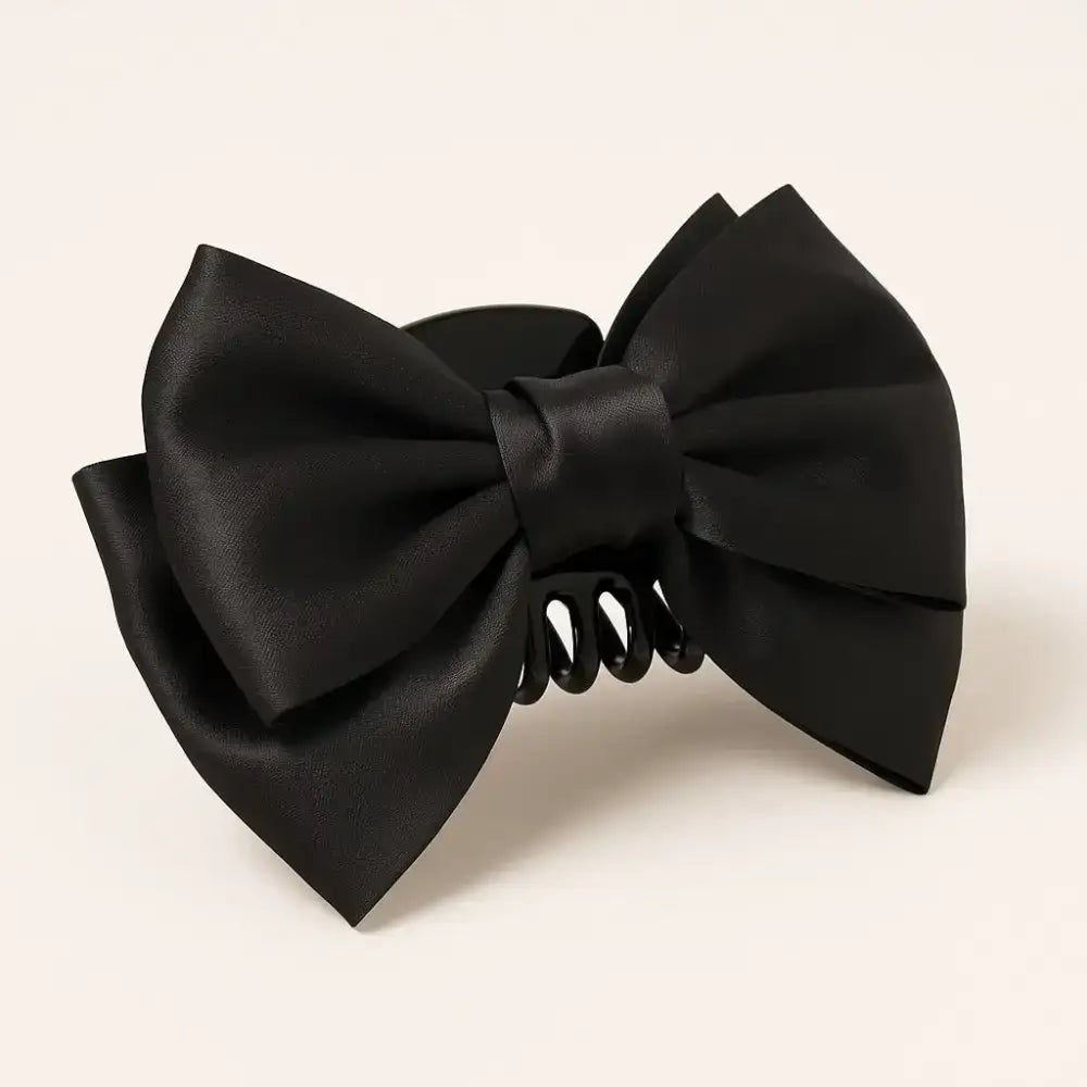 Accessoire pince à cheveux noire pour femme, style sobre et élégant